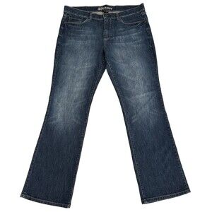 New York & Company Women's Vintage Y2K Low-Rise Bootcut Denim Blue Jeans Size 14